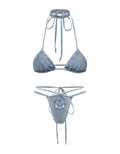 Mahonie denim bikini —top