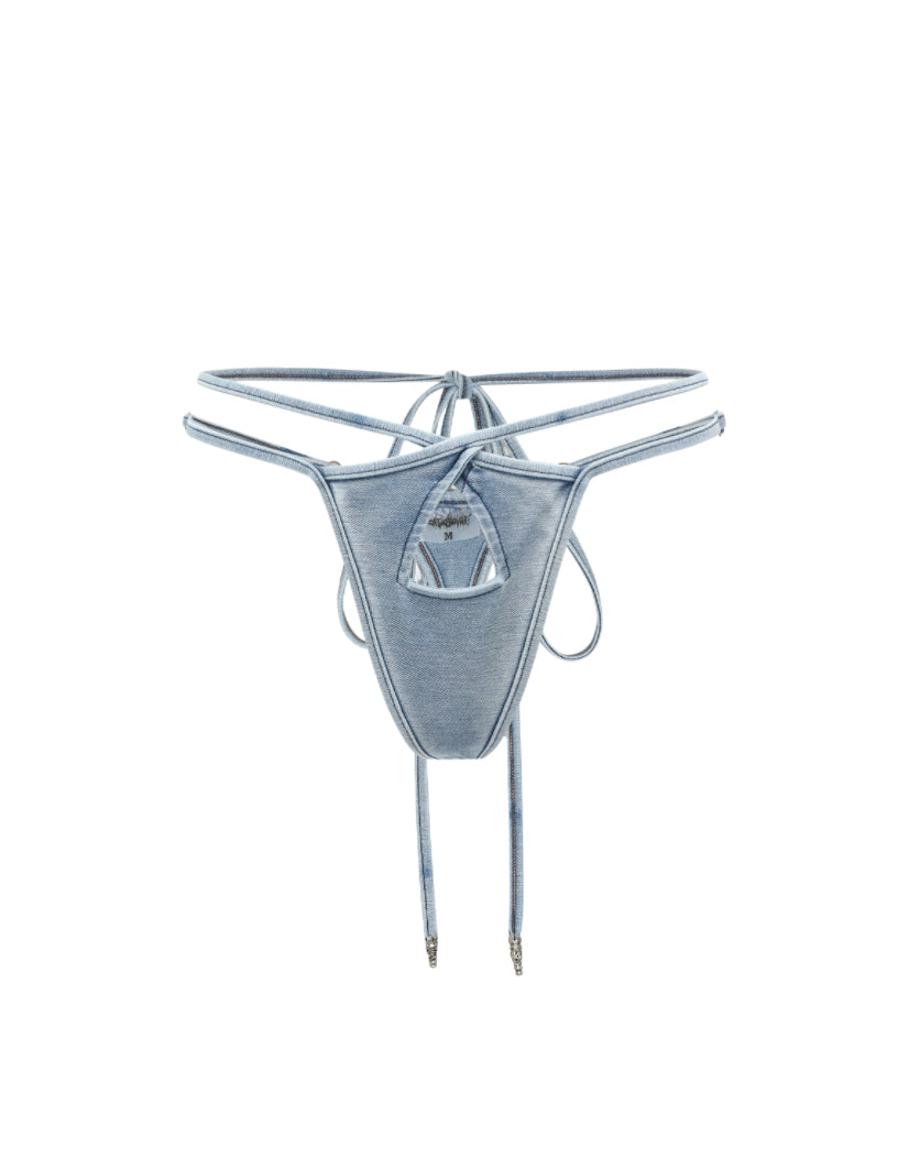 Mahonie denim bikini —top